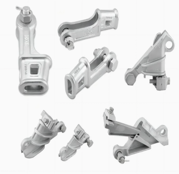 NX Type Electric Power Transmission Line Wedge Strain Clamp Aluminium Dead End Clamp with Zinc Plated Finish - Imagen 2
