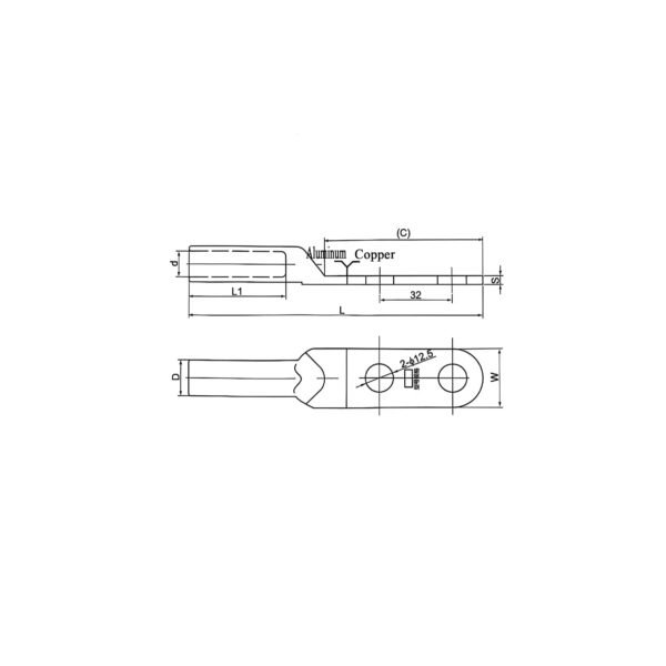 DTL series bimetallic cable terminal crimping terminal - Imagen 5
