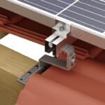 Ganchos de tejado solares ajustables (paquete de 8) - Montaje lateral galvanizado en caliente