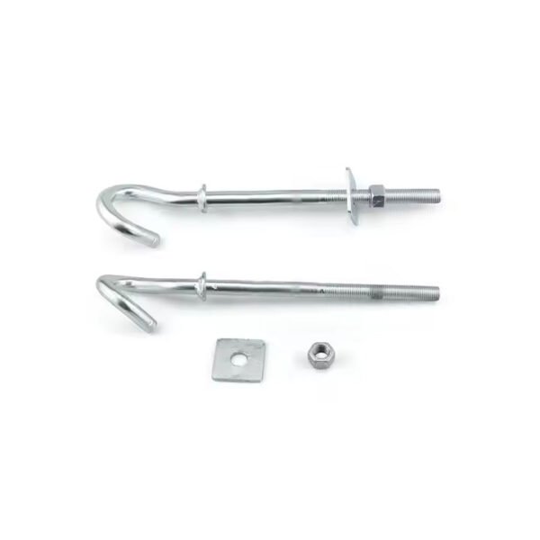 Hot Dip Galvanizing Pigtail Bolt Squar Washer Nut Forged Fastener for Overhead Line Hardware