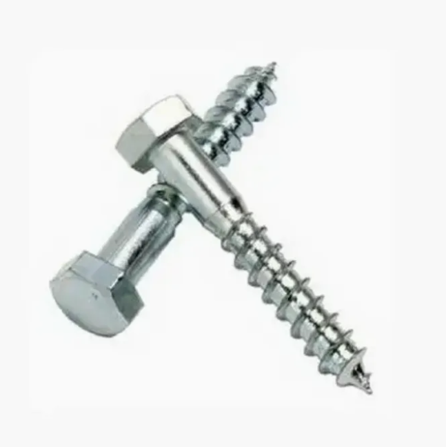 Adjustable HDG Hex Head Wood Fasteners - Heavy-Duty Zinc-Coated Steel Iron Screws for Outdoor Construction - Imagen 2