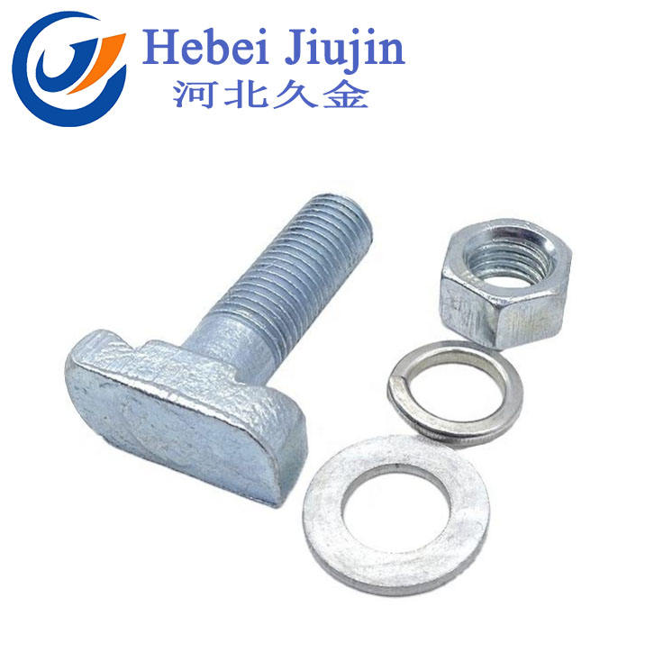 Hot Dip Galvanized T-Bolts with Coarse Thread and Square Head for Slotted Channel Installation - Image 2
