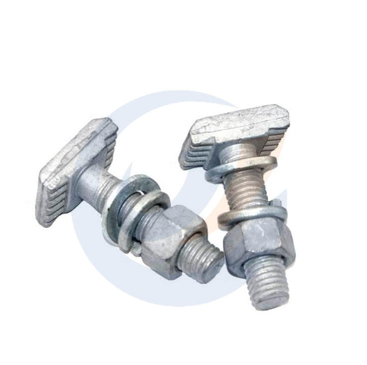 Hot Dip Galvanized T-Bolts with Coarse Thread and Square Head for Slotted Channel Installation - Image 4