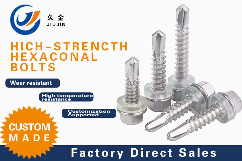 Hot Selling DIN7504K 304 Stainless Steel Hexagon Washer Head Self-Drilling Screws - Imagen 4