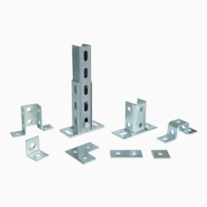 OEM ODM Panel Mounting System with Adjustable Roof & Ground Brackets, Strut Channel, and Post Base Fittings