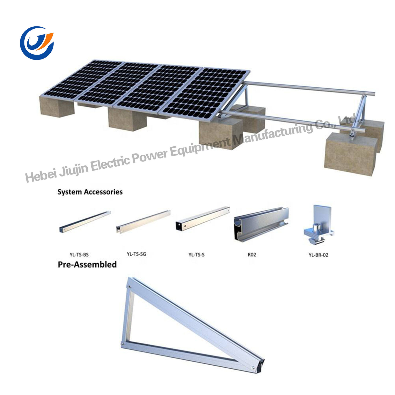 Triangular Aluminium Adjustable Roof Mounting Bracket for Rooftop Solar Photovoltaic Systems — изображение 3