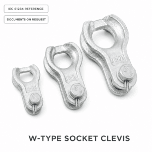 W-7A Hot-Dip Galvanized Socket Clevis for Insulator Strings