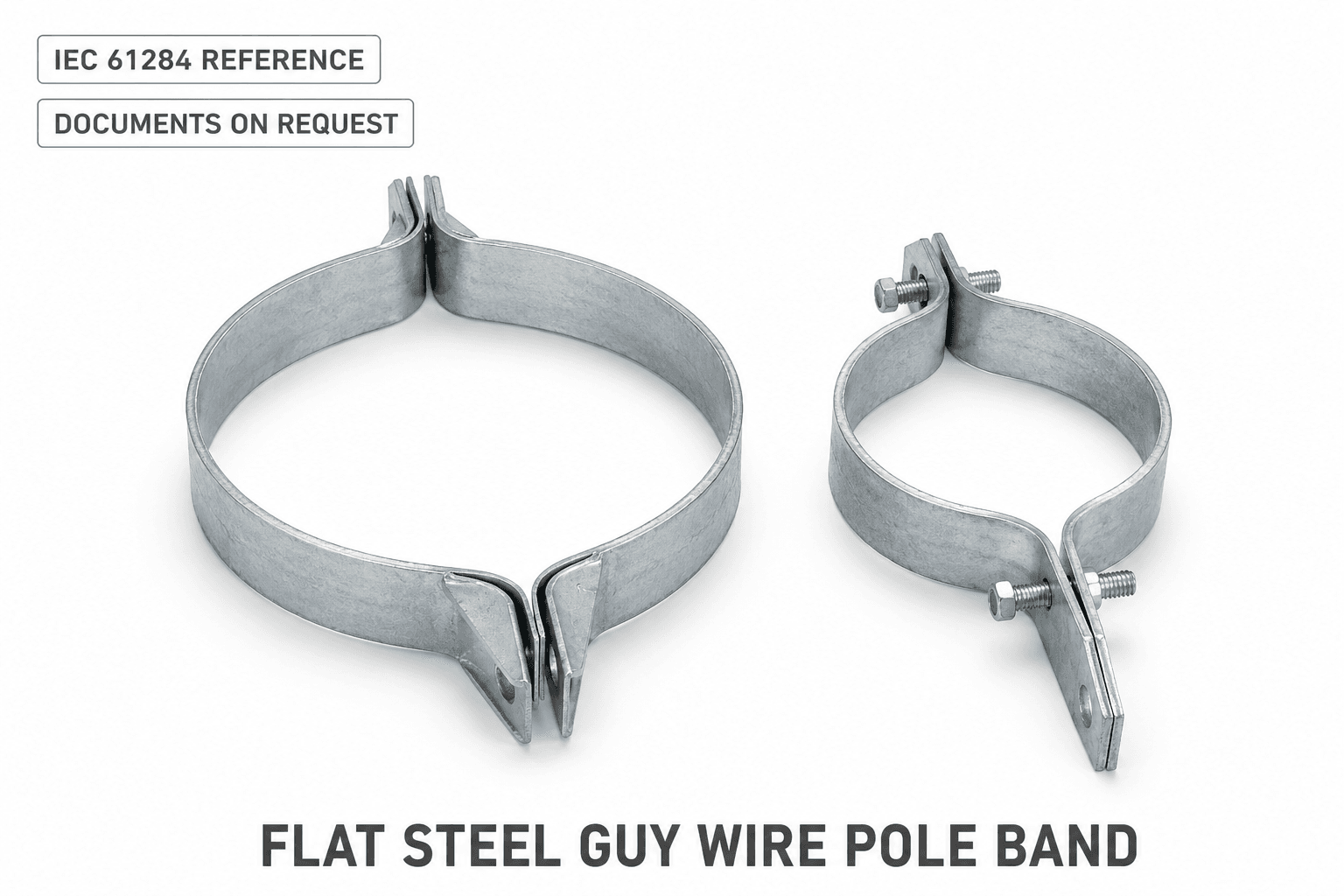 Galvanized Flat Steel Guy Wire Pole Band for Utility Poles