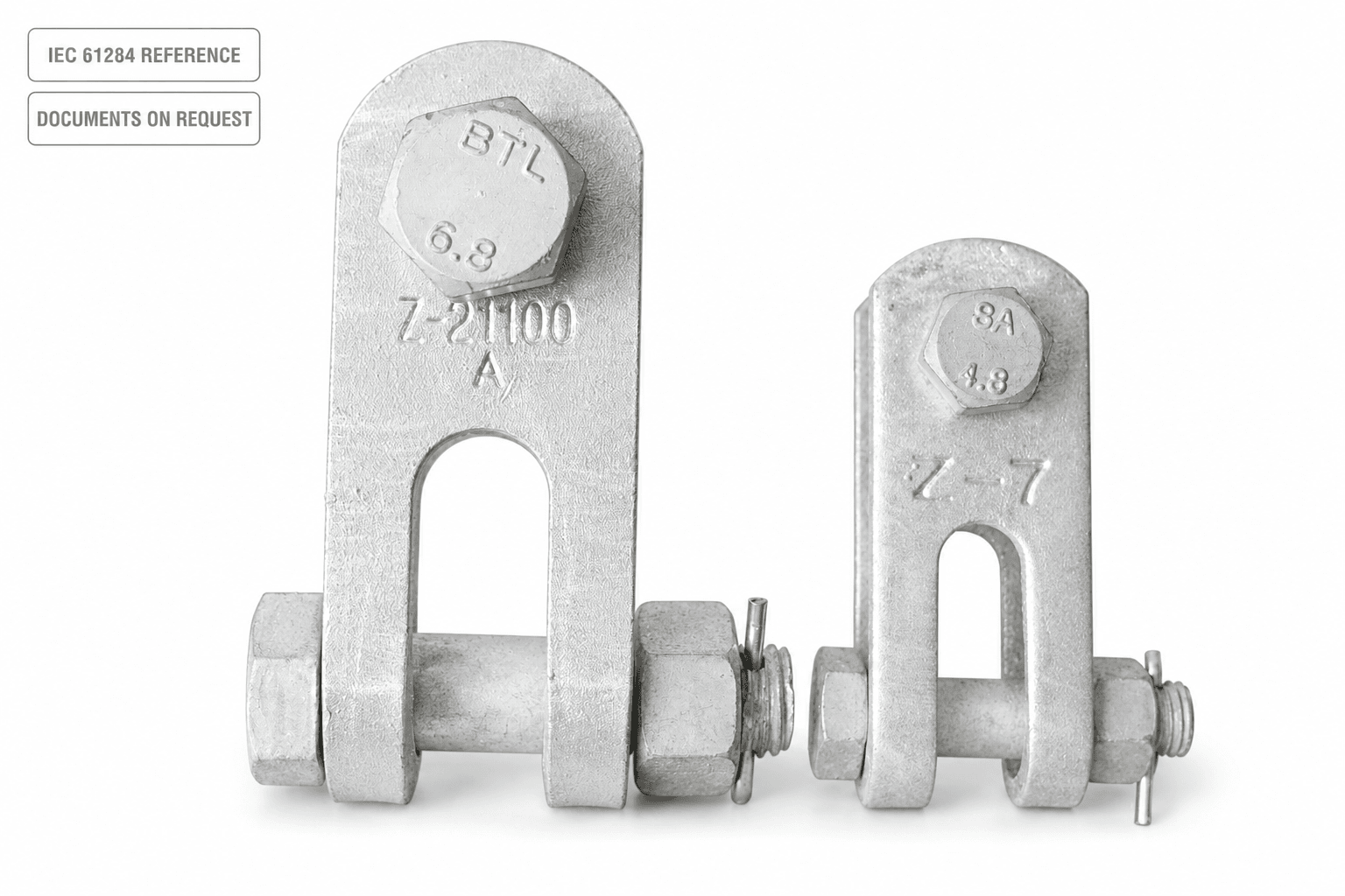 Hot-Dip Galvanized Z-Type Right-Angle Clevis Link Fitting
